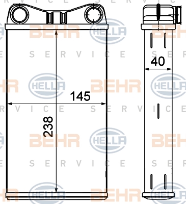 HELLA Wärmetauscher, Innenraumheizung 8FH 351 000-541
