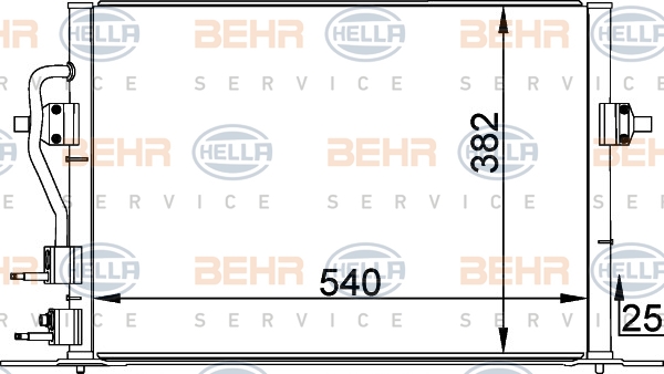 HELLA Kondensator, Klimaanlage 8FC 351 035-581