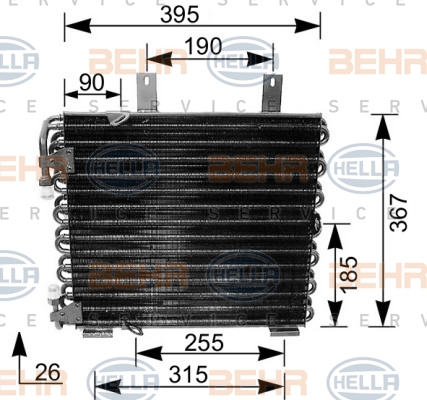 HELLA Kondensator, Klimaanlage 8FC 351 035-621