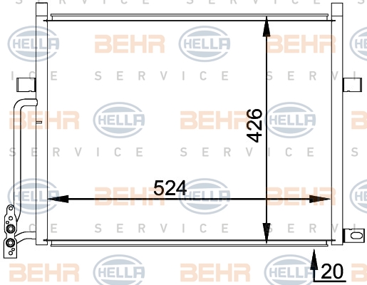HELLA Kondensator, Klimaanlage 8FC 351 038-204