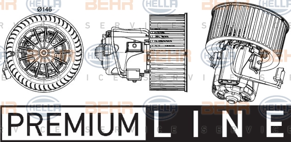HELLA Innenraumgebläse 8EW 351 043-261