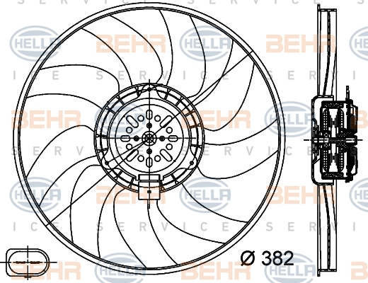HELLA Lüfter, Motorkühlung 8EW 351 044-351