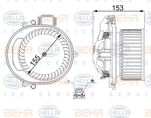 HELLA Innenraumgebläse 8EW 351 150-754