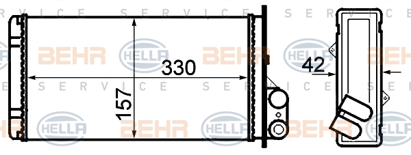 HELLA Wärmetauscher, Innenraumheizung 8FH 351 308-541