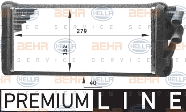 HELLA Wärmetauscher, Innenraumheizung 8FH 351 311-621