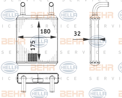 HELLA Wärmetauscher, Innenraumheizung 8FH 351 312-581