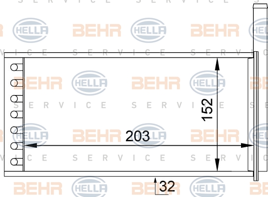 HELLA Wärmetauscher, Innenraumheizung 8FH 351 313-231