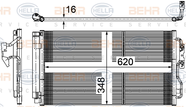 HELLA Kondensator, Klimaanlage 8FC 351 316-584