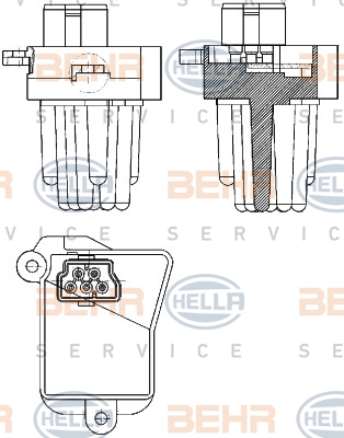 HELLA Regler, Innenraumgebläse 5HL 351 321-331