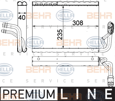 HELLA Verdampfer, Klimaanlage 8FV 351 330-691