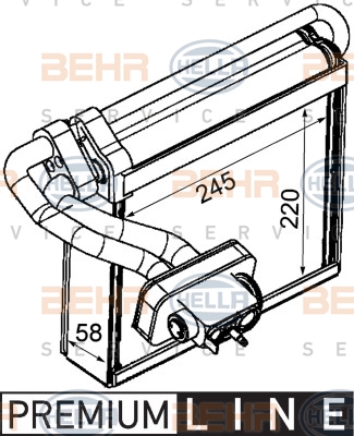 HELLA Verdampfer, Klimaanlage 8FV 351 331-231