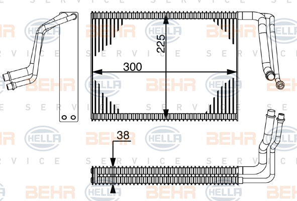 HELLA Verdampfer, Klimaanlage 8FV 351 331-824