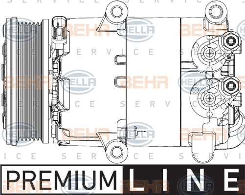 HELLA Kompressor, Klimaanlage 8FK 351 334-421