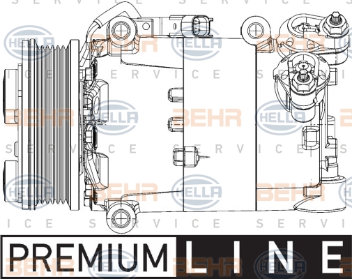 HELLA Kompressor, Klimaanlage 8FK 351 334-431