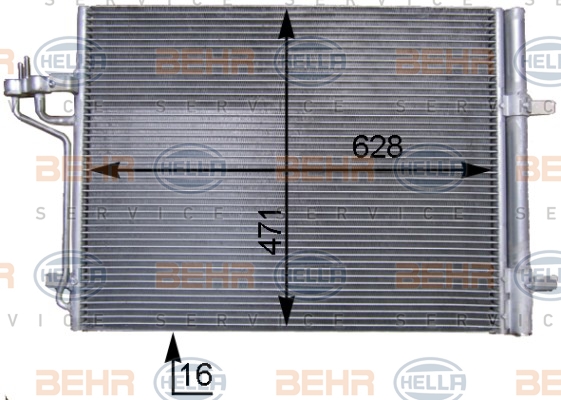 HELLA Kondensator, Klimaanlage 8FC 351 343-191