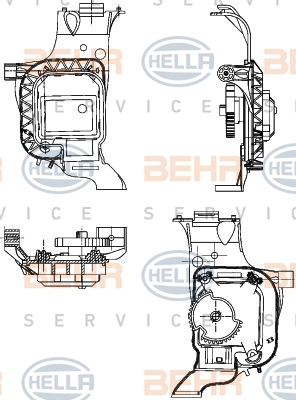 HELLA Stellelement, Mischklappe 6NW 351 344-031