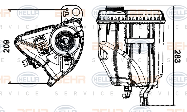 HELLA Ausgleichsbehälter, Kühlmittel 8MA 376 702-184