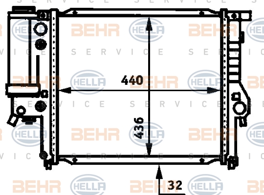 HELLA Kühler, Motorkühlung 8MK 376 713-174