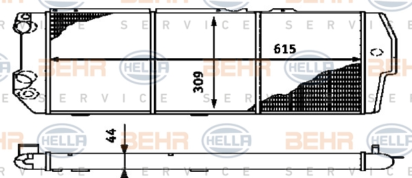 HELLA Kühler, Motorkühlung 8MK 376 714-581