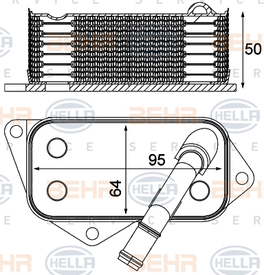 HELLA Ölkühler, Motoröl 8MO 376 714-804