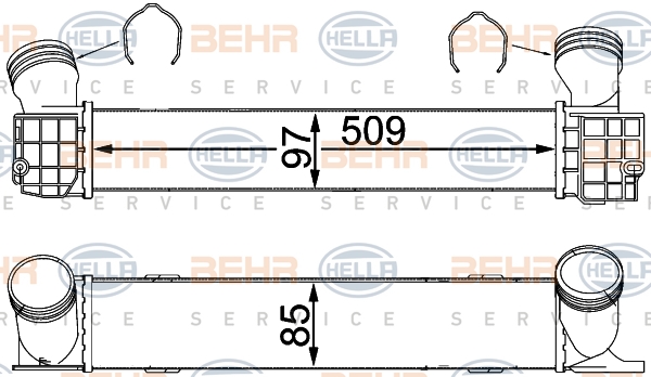 HELLA Ladeluftkühler 8ML 376 731-794