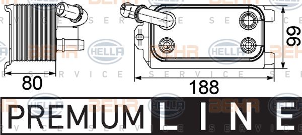 HELLA Ölkühler, Automatikgetriebe 8MO 376 747-161