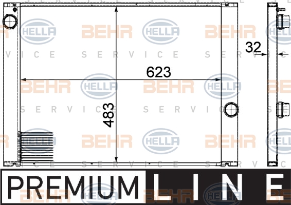 HELLA Kühler, Motorkühlung 8MK 376 753-591