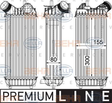 HELLA Ladeluftkühler 8ML 376 755-611