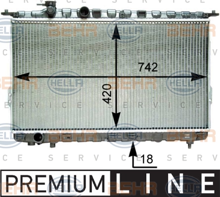 HELLA Kühler, Motorkühlung 8MK 376 762-231