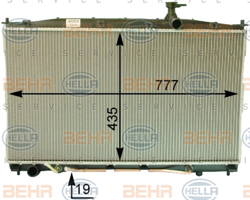 HELLA Kühler, Motorkühlung 8MK 376 763-431