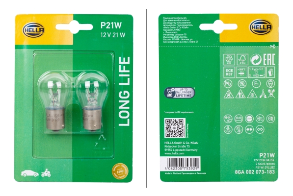 HELLA Glühlampe, Rückfahrleuchte 8GA 002 073-183
