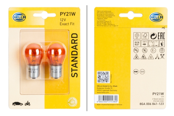 HELLA Glühlampe, Blinkleuchte 8GA 006 841-123