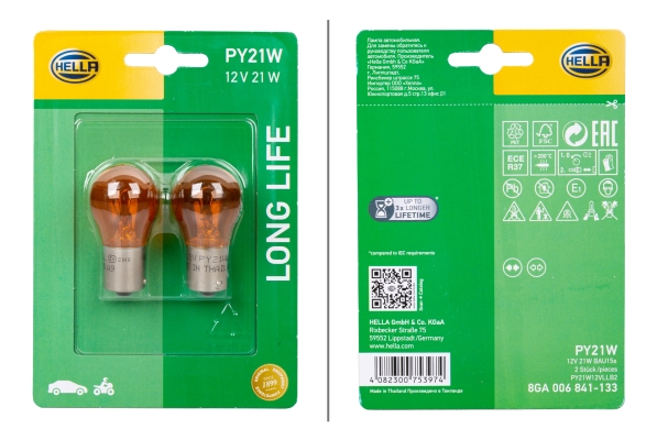 HELLA Glühlampe, Blinkleuchte 8GA 006 841-133