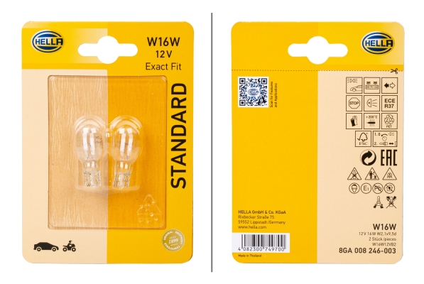 HELLA Glühlampe, Rückfahrleuchte 8GA 008 246-003