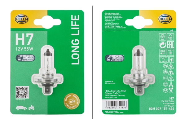 HELLA Glühlampe, Hauptscheinwerfer 8GH 007 157-456