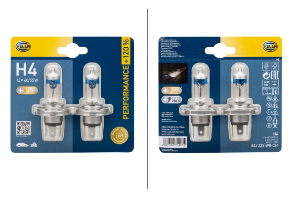 HELLA Glühlampe, Hauptscheinwerfer 8GJ 223 498-024