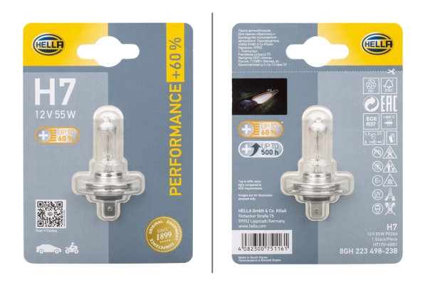 HELLA Glühlampe, Hauptscheinwerfer 8GH 223 498-238