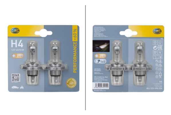 HELLA Glühlampe, Hauptscheinwerfer 8GJ 223 498-224