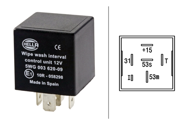 HELLA Relais, Wisch-Wasch-Intervall 5WG 003 620-091