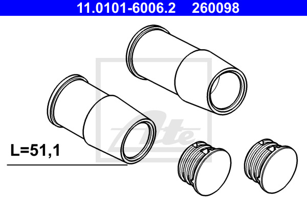 ATE Führungshülsensatz, Bremssattel 11.0101-6006.2