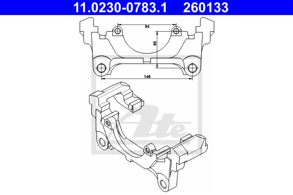 ATE Halter, Bremssattel 11.0230-0783.1