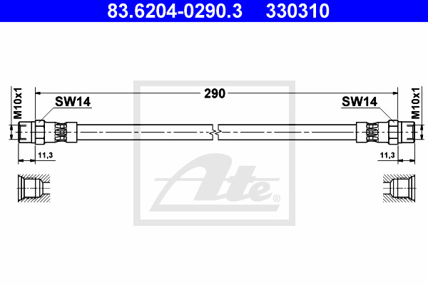 ATE Bremsschlauch 83.6204-0290.3
