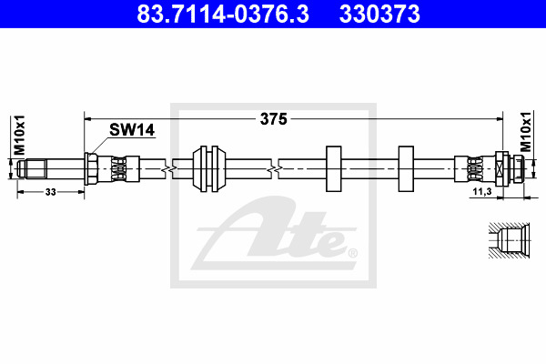 ATE Bremsschlauch 83.7114-0376.3