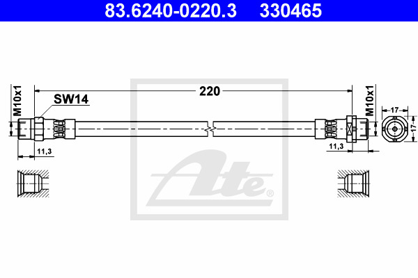 ATE Bremsschlauch 83.6240-0220.3