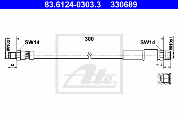 ATE Bremsschlauch 83.6124-0303.3