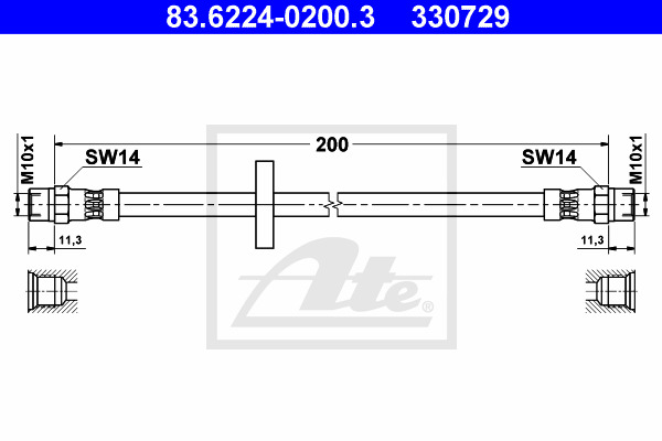 ATE Bremsschlauch 83.6224-0200.3