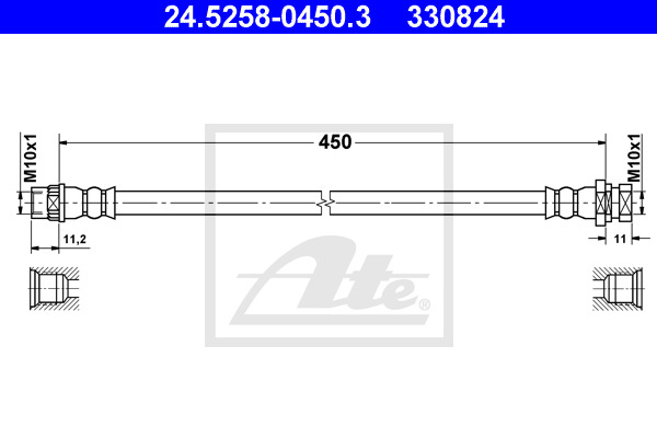 ATE Bremsschlauch 24.5258-0450.3