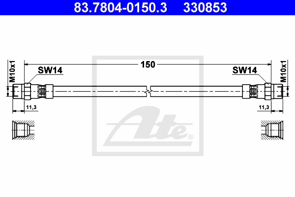 ATE Bremsschlauch 83.7804-0150.3