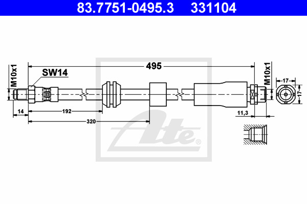 ATE Bremsschlauch 83.7751-0495.3