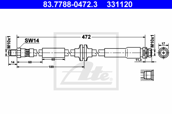 ATE Bremsschlauch 83.7788-0472.3